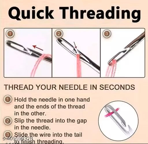 S. S. 30Pcs Self-Threading Quilting Needle Set