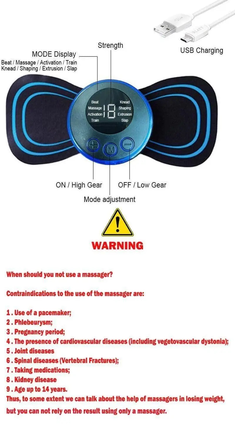 Butterfly Mini Massager for Pain Relief