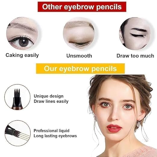 4 Tip Eyebrow Pen (Brown)