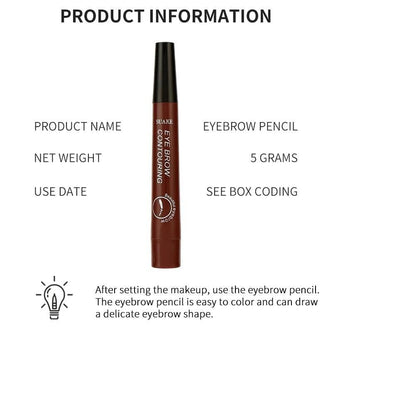 4 Tip Eyebrow Pen (Brown)