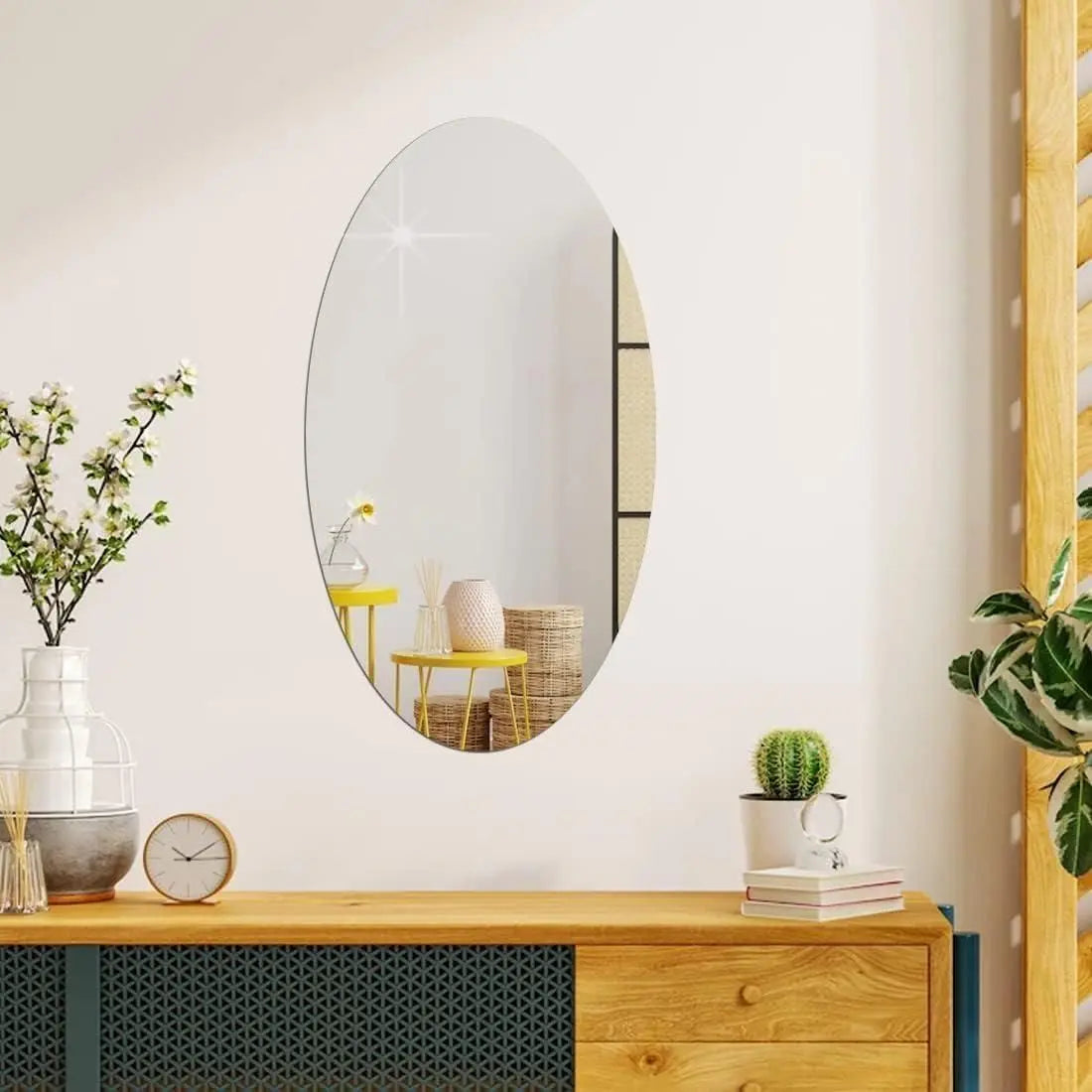 Flexible Oval Mirror Sticker