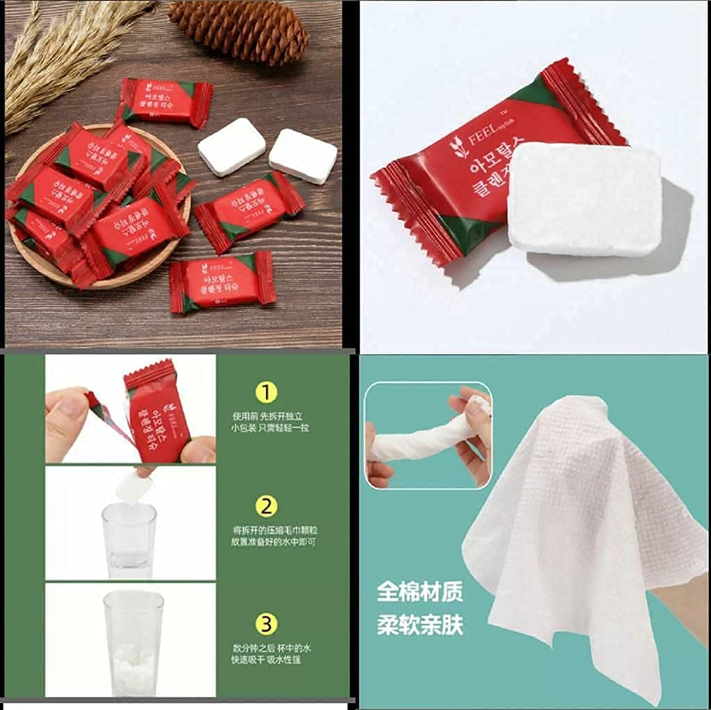 Chocolate Shape Towel Tablet (Small) 10pcs