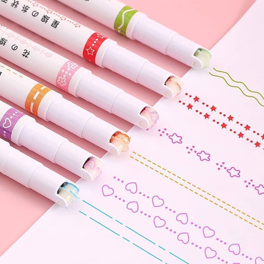 6 Pcs Line Maker Pen