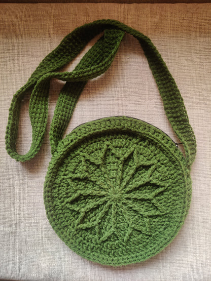 Handmade Woolen Round Sling Bag
