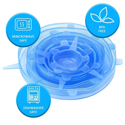6 Pcs Silicon Lids