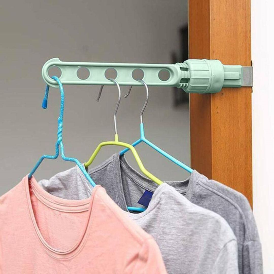 5 Holes Door Window Wall Mounted Clothes Hanger